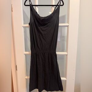 Alternative cotton mini dress black size L - adjustable straps